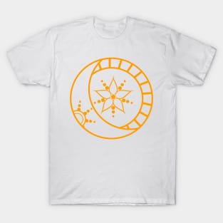 Sun Flower and Crescent Moon Burst T-Shirt